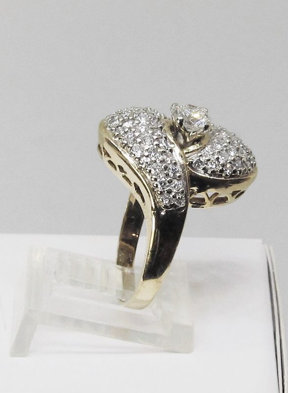Diamond Right Hand Ring Set in 14Kt Yellow Gold