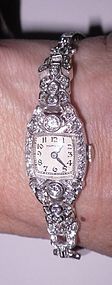 Platinum and Diamond Hamilton Wristwatch