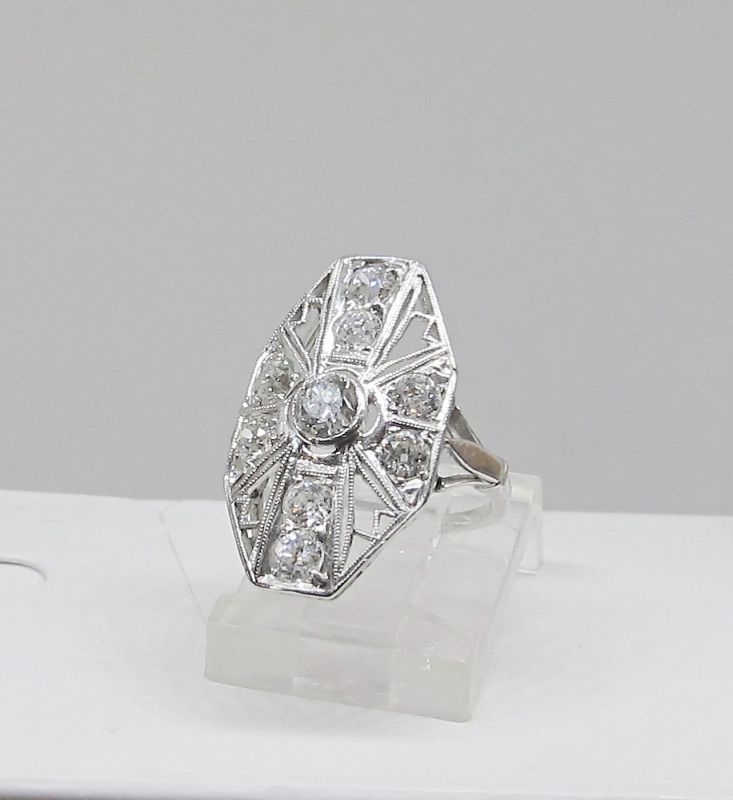 Platinum and Diamond Ladies Ring