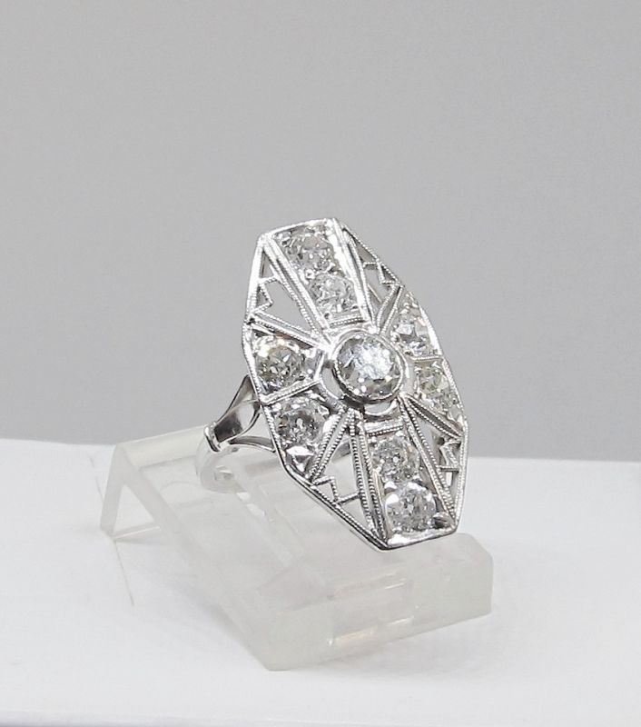 Platinum and Diamond Ladies Ring