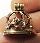 Victorian Cornelian Watch fob / Seal set in 10Kt Gold