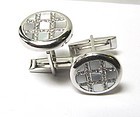 Mother of Pearl and Diamond Cufflinks set in 14Kt Gold