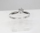 Diamond Solitaire Engagement Ring Set in 14Kt White Gold