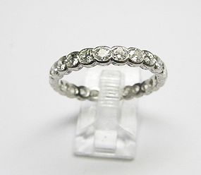 Vintage Platinum and Diamond Band