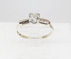 Diamond Engagement Ring set in Two Tone 14Kt Gold