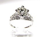 Vintage 1920-s Platinum and Diamond Engagement Ring