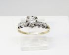 Diamond Engagement Ring 14Kt Two Tone Gold