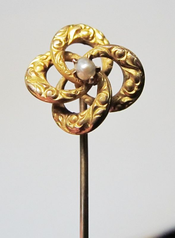 Victorian Etruscan 14Kt Gold Stickpin