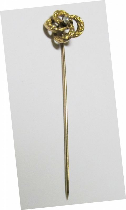 Victorian Etruscan 14Kt Gold Stickpin