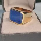 14Kt Gold and Lapis Lazuli Man’s Ring