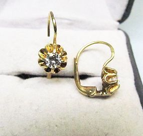 Diamond Hanging Earrings set in 14Kt Gold