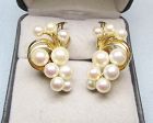 14Ky Gold and High Luster Pearl Earrings