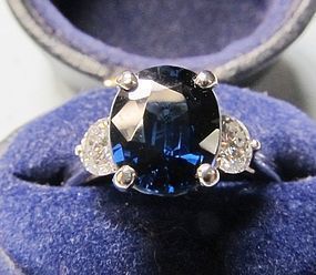 Classic Sapphire and Diamond Ring