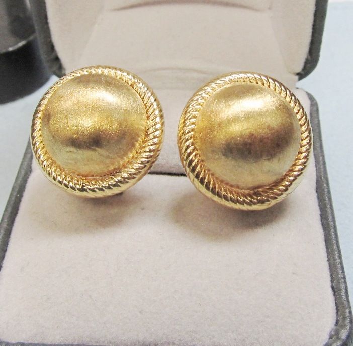 14Kt Gold Dome Earrings