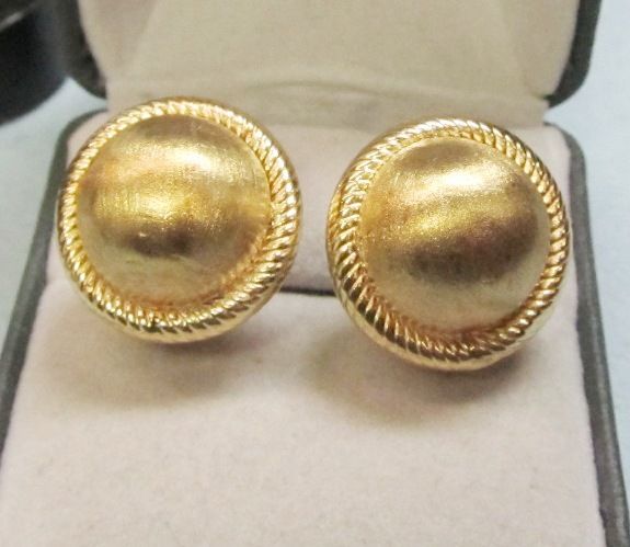 14Kt Gold Dome Earrings