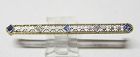 Sapphire and Diamond Filigree Bar Pin