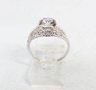 White Gold Filigree and Solitaire Diamond Ring
