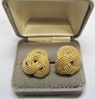 Lovely 14Kt Gold Twisted Knot Earrings