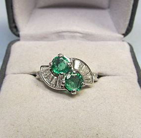 Double the Beauty Emerald and Diamond Ring