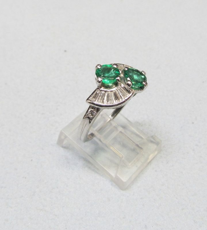 Double the Beauty Emerald and Diamond Ring