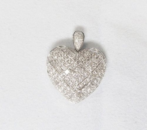 Diamond Pave Heart Pendant