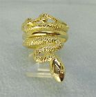 Snake Ring 18Kt Gold with Diamond Eyes