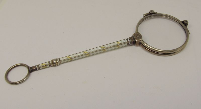 Silver Enamel Lorgnette