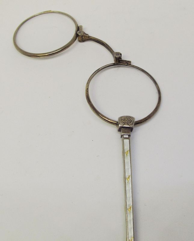 Silver Enamel Lorgnette