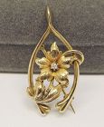 Art Nouveau 14Kt Gold Broach