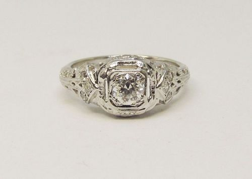 Antique Filigree Diamond Ring