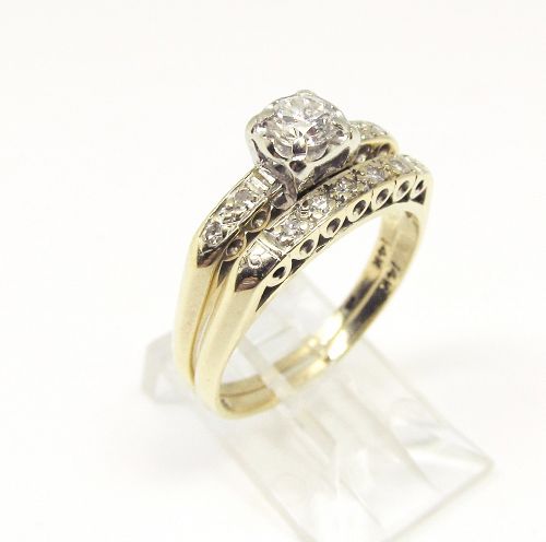 Diamond Engagement Ring and Band Set
