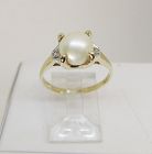 Pearl Diamond and Gold Ring