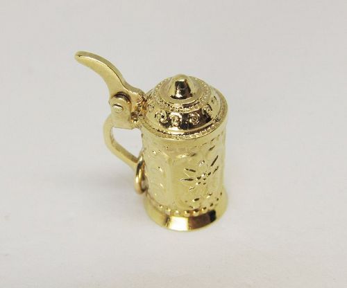 Vintage 14Kt Gold Tankard / Stein Charm