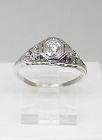 1920-s Diamond 18Kt White Gold Filigree Ring