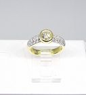Diamond Engagement Ring 18Kt Yellow Gold