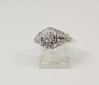 Diamond Filigree 18Kt White Gold Ring