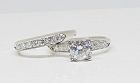Diamond Platinum Engagement Ring and Band Set