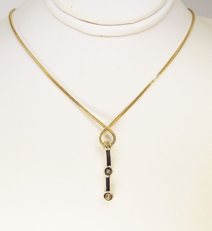 Diamond Pendant 14Kt Gold with Chain