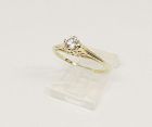 Diamond Solitaire Ring 14Kt Yellow Gold Filigree