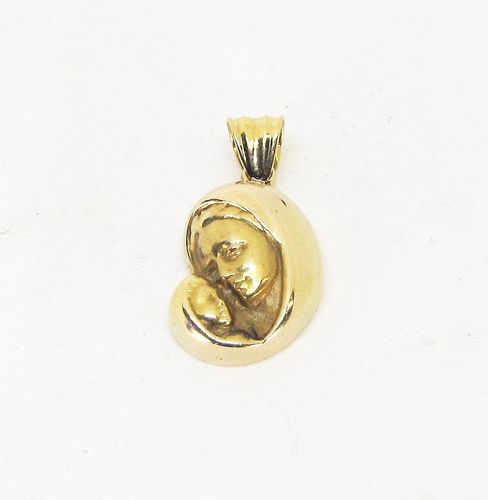 Mother and Child Pendant 18Kt Gold