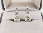 Diamond Earrings with Leaver Backs