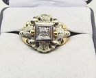 Diamond Ring Baroque Style 18Kt Gold