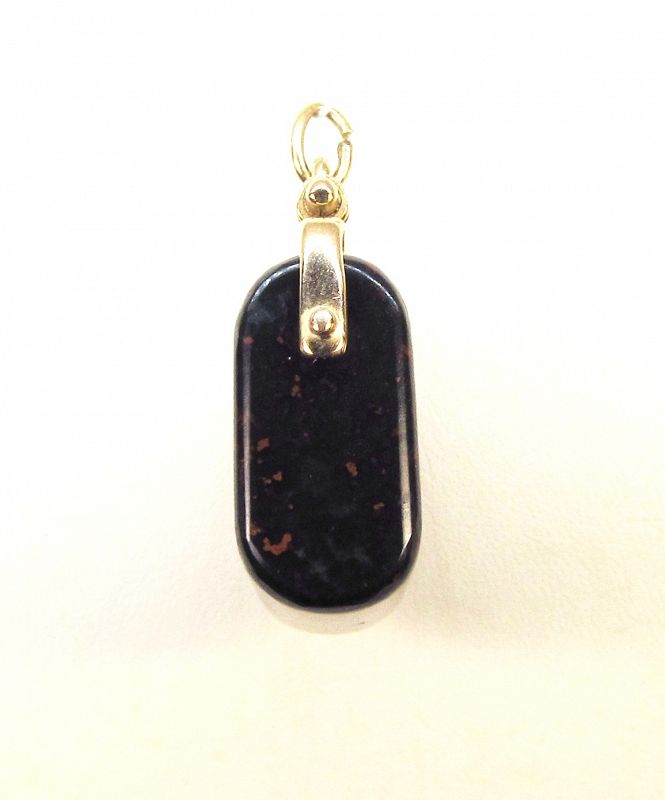 Bloodstone and Gold Fob / Pendant