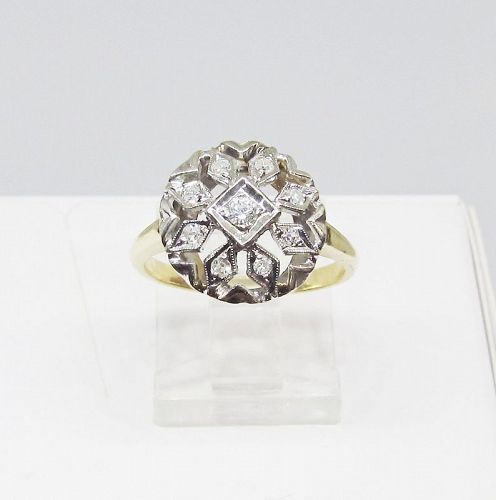 Diamond Ring, Cluster, Openwork