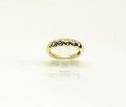 Diamond Band Set in 14Kt Yellow Gold with Five Diamonds on Top