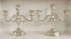 Sterling Silver Triple Candle Holders circa 1920 German