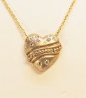 Diamond Heart necklace 14Kt Yellow Gold
