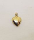 Puffed Heart Pendant/Charm 14Kt yellow Gold