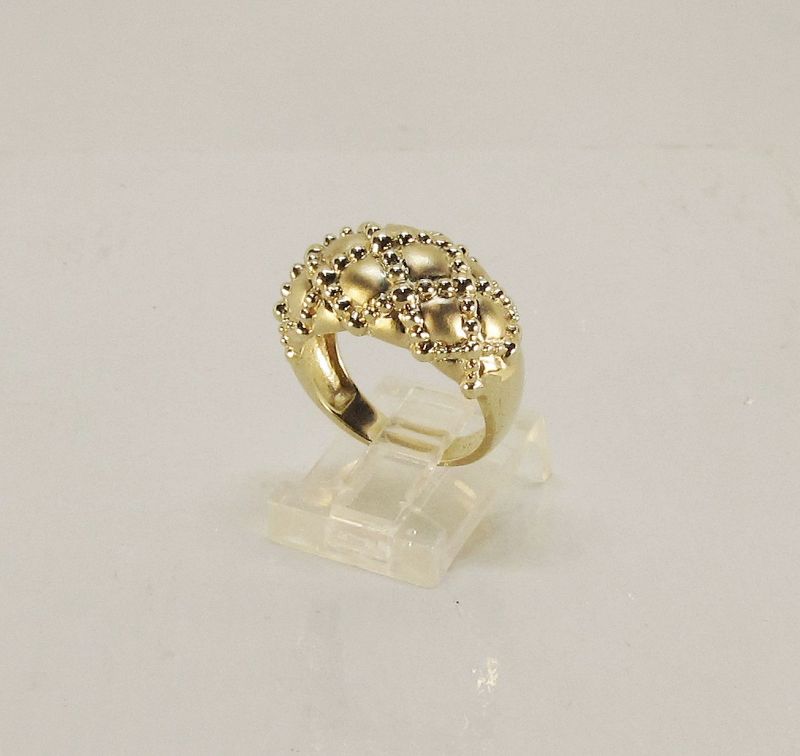 Fancy Classic Estate Dome Ring 14Kt Yellow Gold