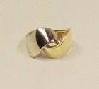 Mid Century Modern 18Kt Gold Two Tone Ring